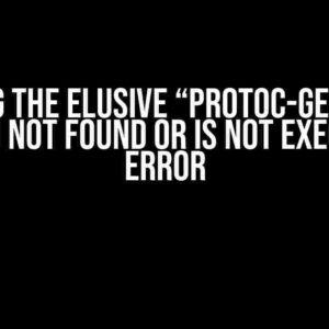 Solving the Elusive “protoc-gen-grpc: program not found or is not executable” Error